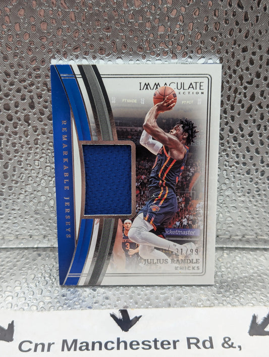 Julius Randle 2022-23 Panini Immaculate /99 Patch Materials FRENLY BRICKS - Open 7 Days