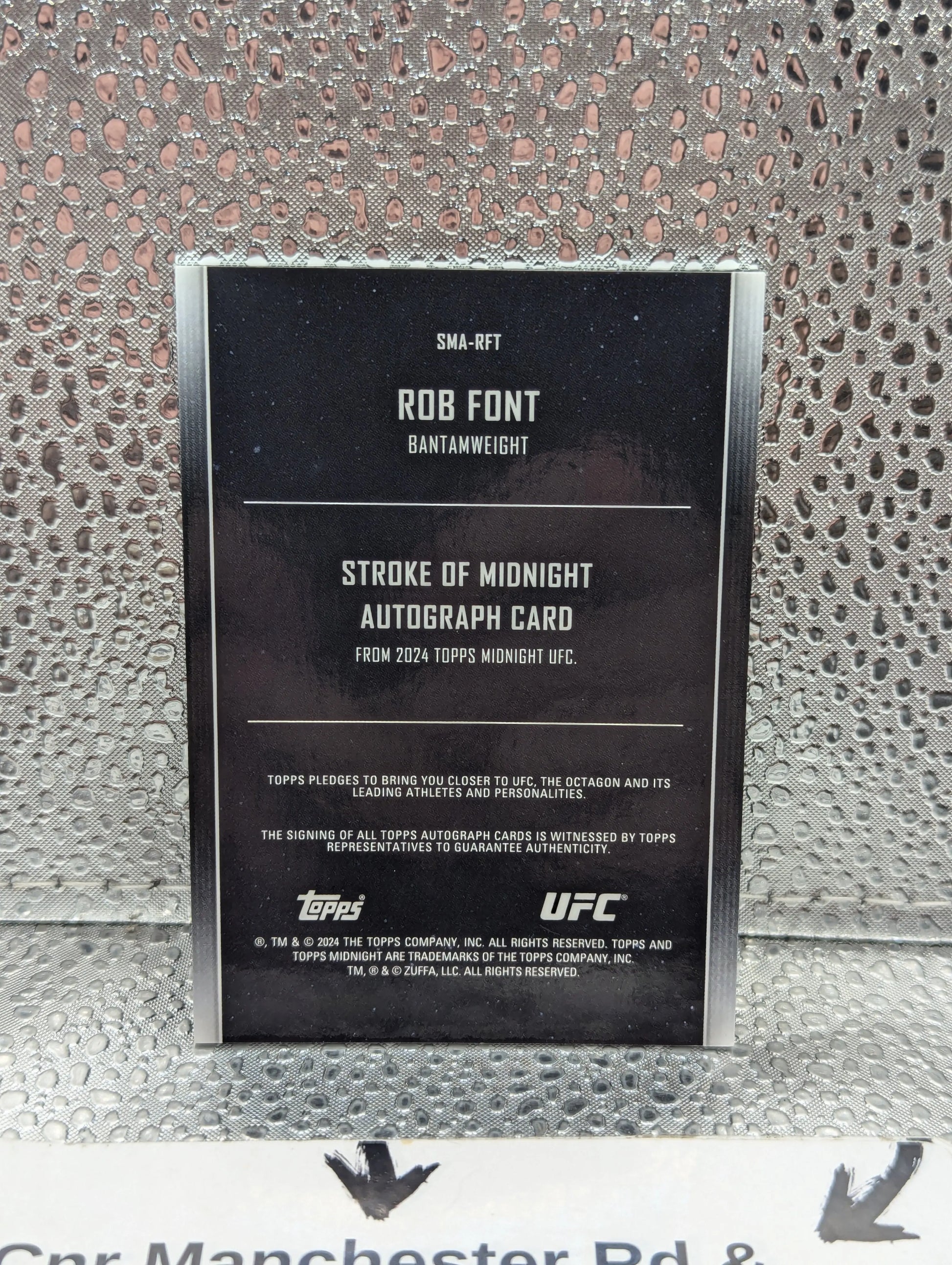 2024 Topps Midnight UFC Stroke of Twilight /75 Rob Font #SMA-RFT Auto FRENLY BRICKS - Open 7 Days