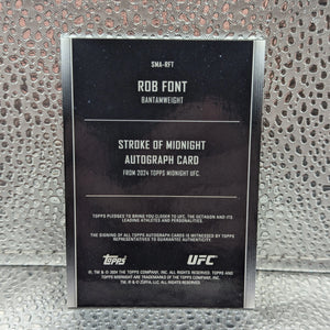 2024 Topps Midnight UFC Stroke of Twilight /75 Rob Font #SMA-RFT Auto FRENLY BRICKS - Open 7 Days