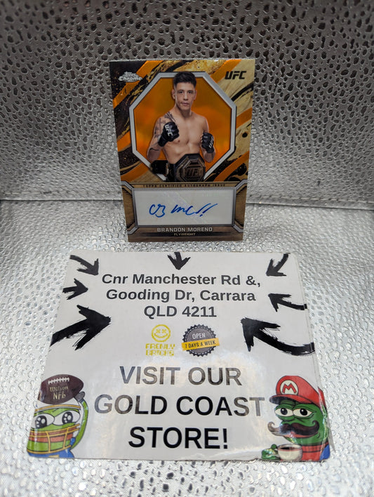 Brandon Moreno 2024 Topps Chrome UFC Marks of Champion Auto Orange/25 #МОС-ВМО FRENLY BRICKS - Open 7 Days