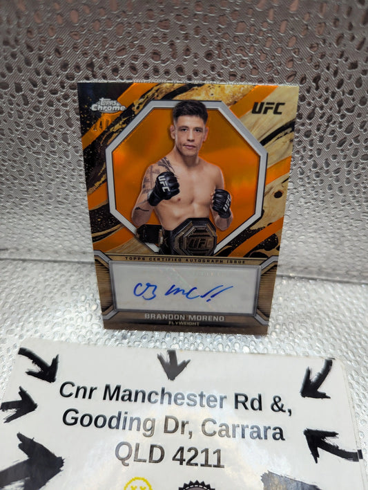 Brandon Moreno 2024 Topps Chrome UFC Marks of Champion Auto Orange/25 #МОС-ВМО FRENLY BRICKS - Open 7 Days