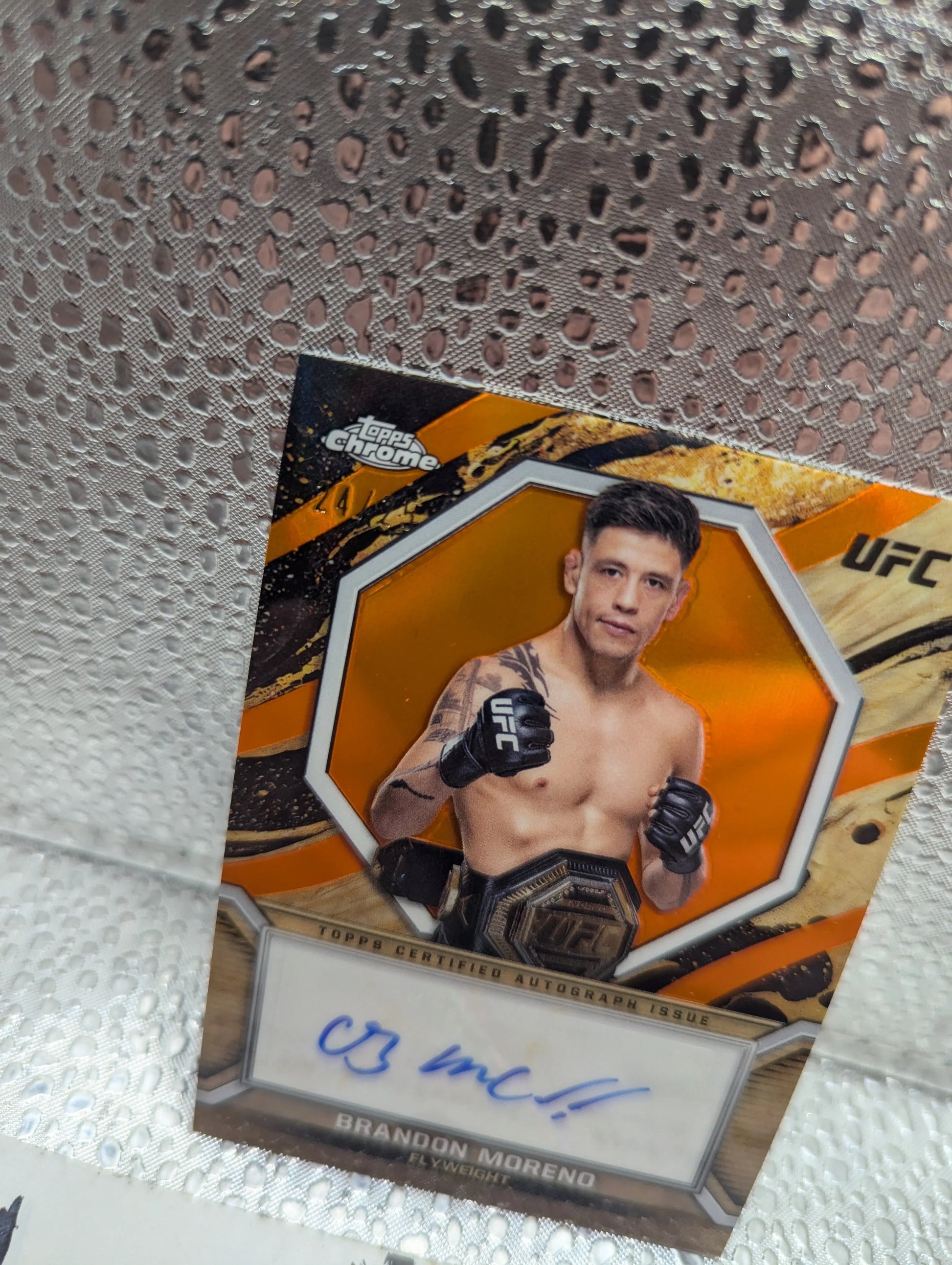 Brandon Moreno 2024 Topps Chrome UFC Marks of Champion Auto Orange/25 #МОС-ВМО FRENLY BRICKS - Open 7 Days