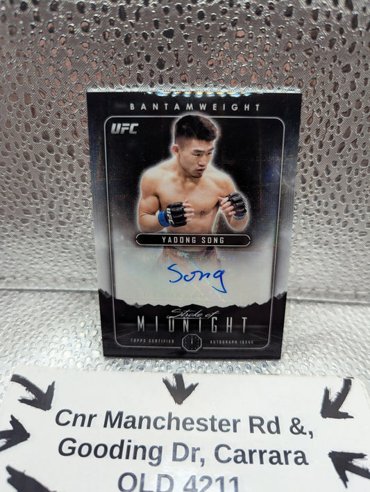 Yadong Song 2024 Topps Midnight UFC - Stroke of Midnight Autographs #SMA-YDS FRENLY BRICKS - Open 7 Days