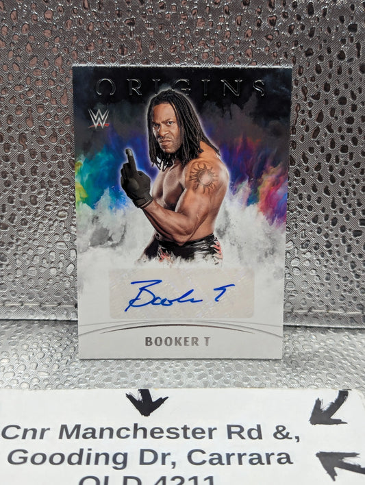 2023 WWE Chronicles Origins Auto Booker T FRENLY BRICKS - Open 7 Days