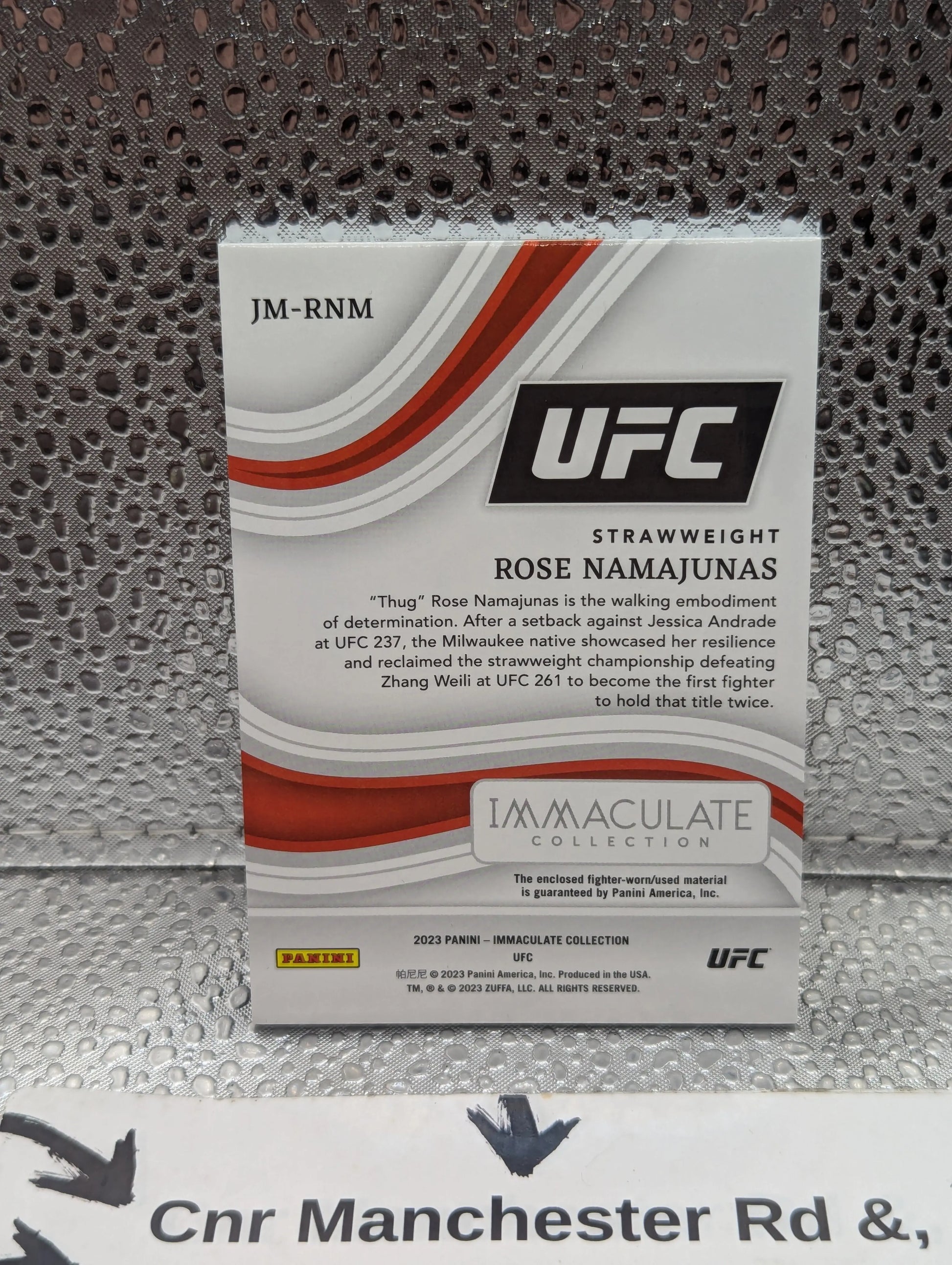 2023 Immaculate UFC Rose Namajunas Jumbo Memorabilia /10 FRENLY BRICKS - Open 7 Days