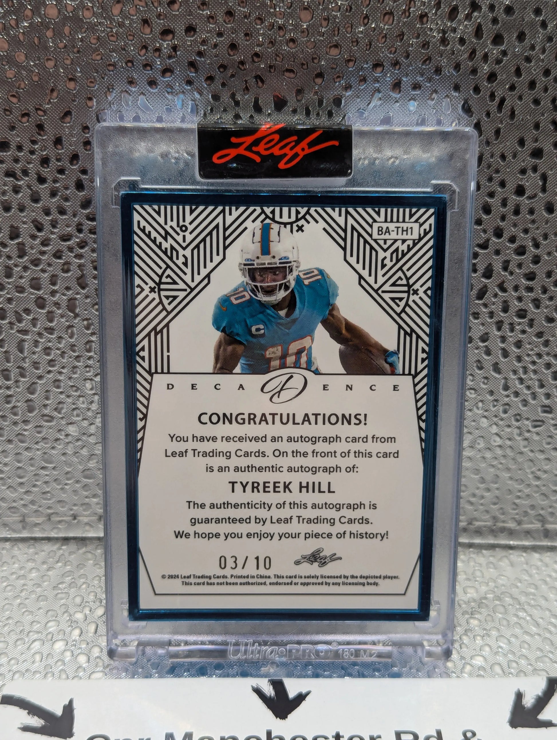 LEAF 2024 Decadence Tyreek Hill /10 Auto BLUE FRENLY BRICKS - Open 7 Days