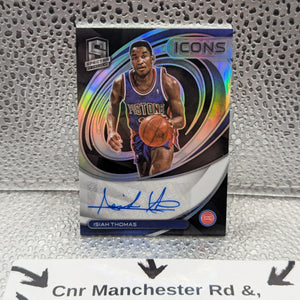 2021-22 Spectra Basketball ISIAH THOMAS Icons Auto Prizm /49 #IA-IST PISTONS NBA FRENLY BRICKS - Open 7 Days