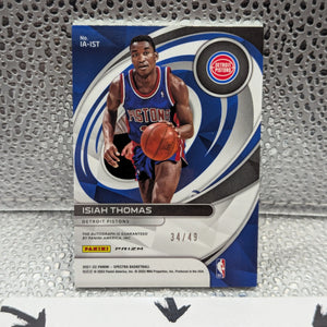 2021-22 Spectra Basketball ISIAH THOMAS Icons Auto Prizm /49 #IA-IST PISTONS NBA FRENLY BRICKS - Open 7 Days