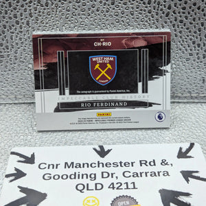 Rio Ferdinand Auto West Ham United 1895 Impeccable /95 Soccer Card FRENLY BRICKS - Open 7 Days