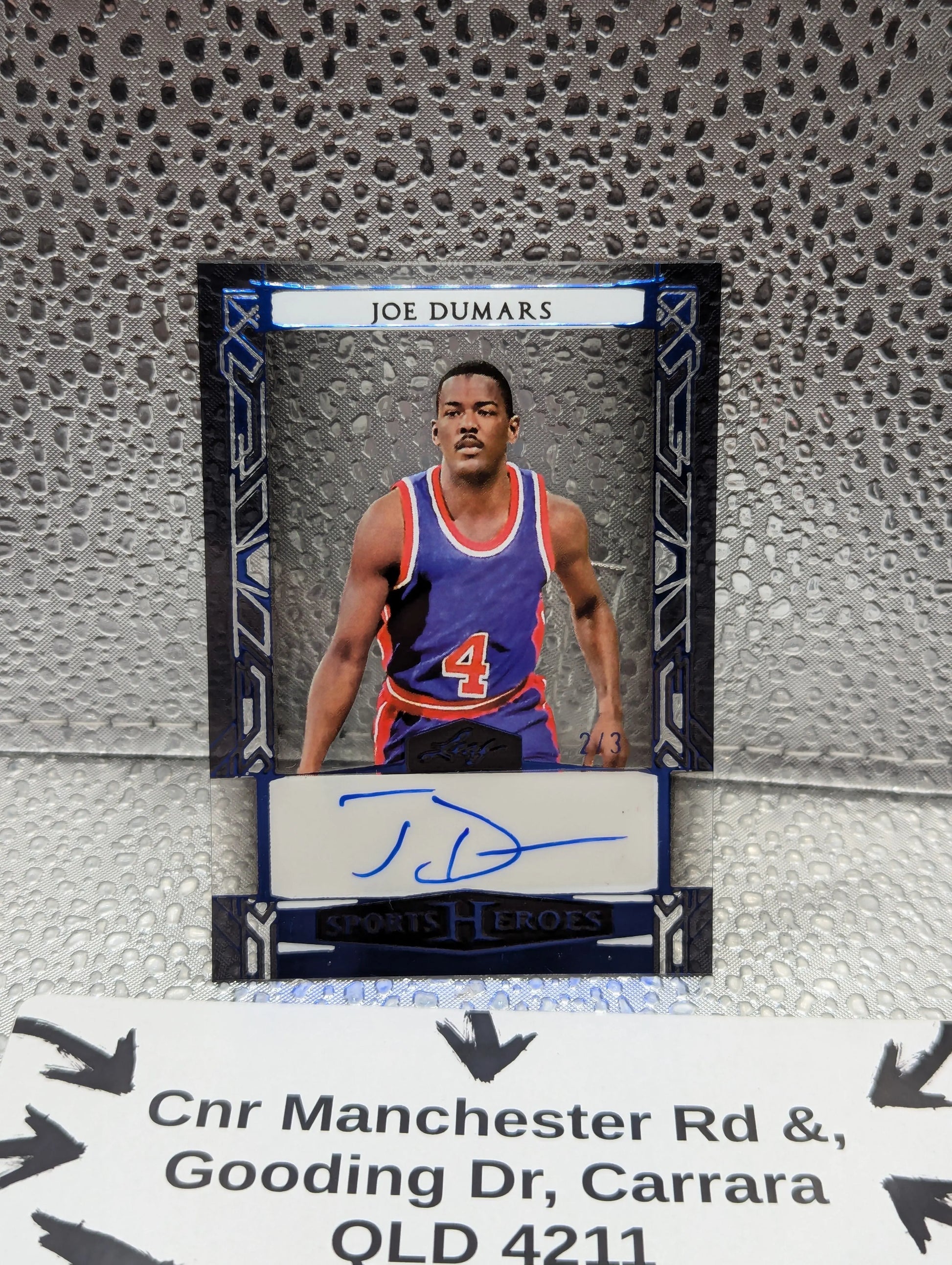 LEAF 2024 Joe Dumars Auto Nba Card FRENLY BRICKS - Open 7 Days