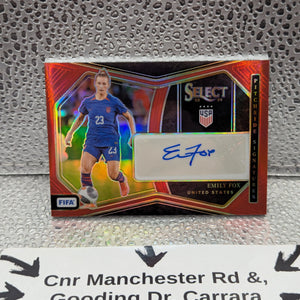 2023-24 Panini Select Emily Fox USA Auto Soccer Card RED FRENLY BRICKS - Open 7 Days