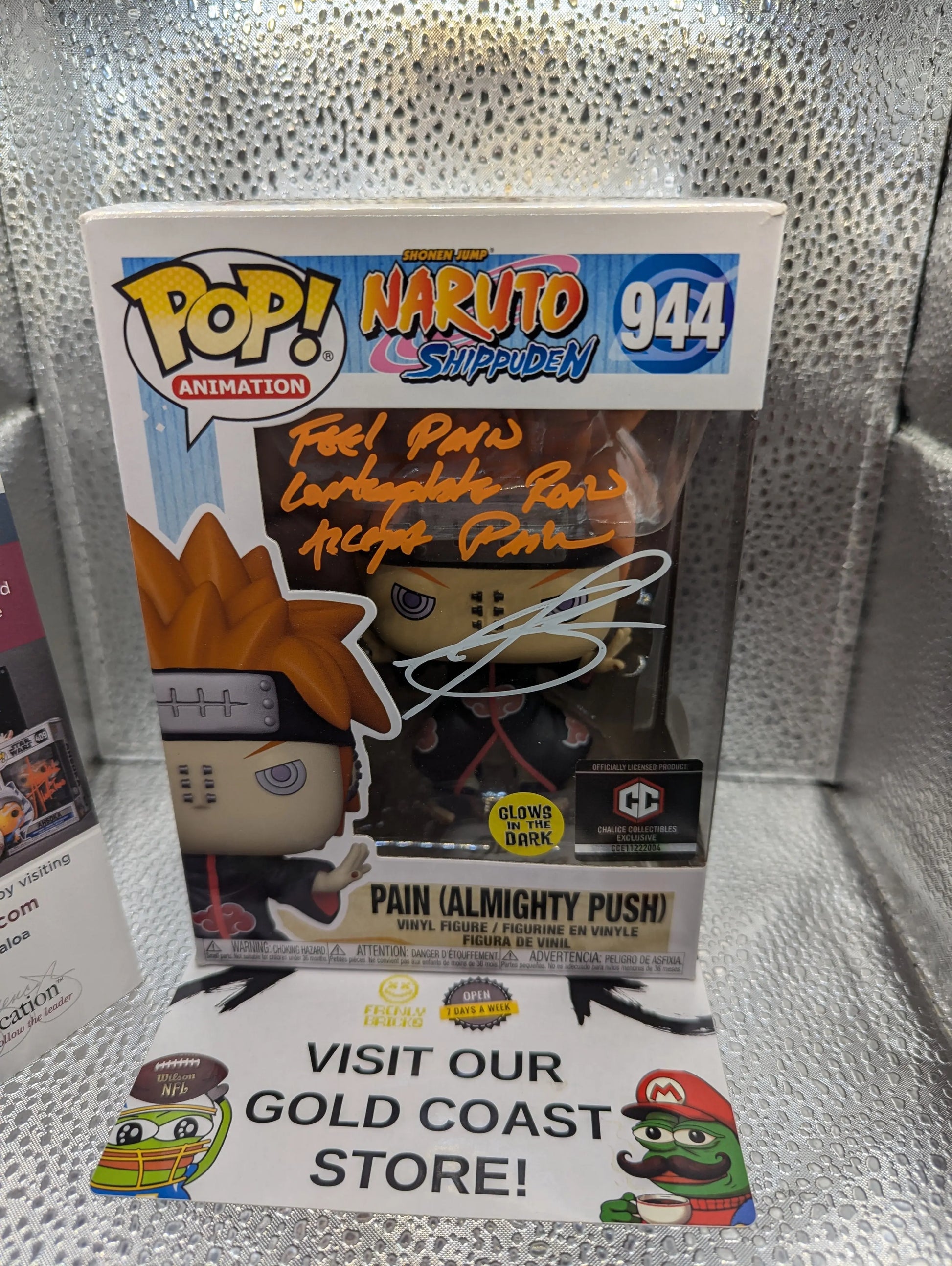 Funko Pop Naruto Shippuden Pain (Almighty Push) 944 Signed With JSA COA FRENLY BRICKS - Open 7 Days