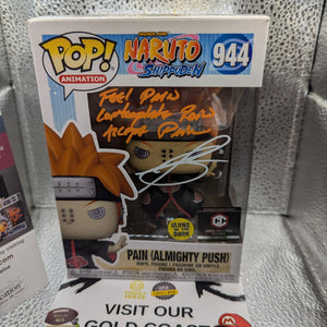 Funko Pop Naruto Shippuden Pain (Almighty Push) 944 Signed With JSA COA FRENLY BRICKS - Open 7 Days