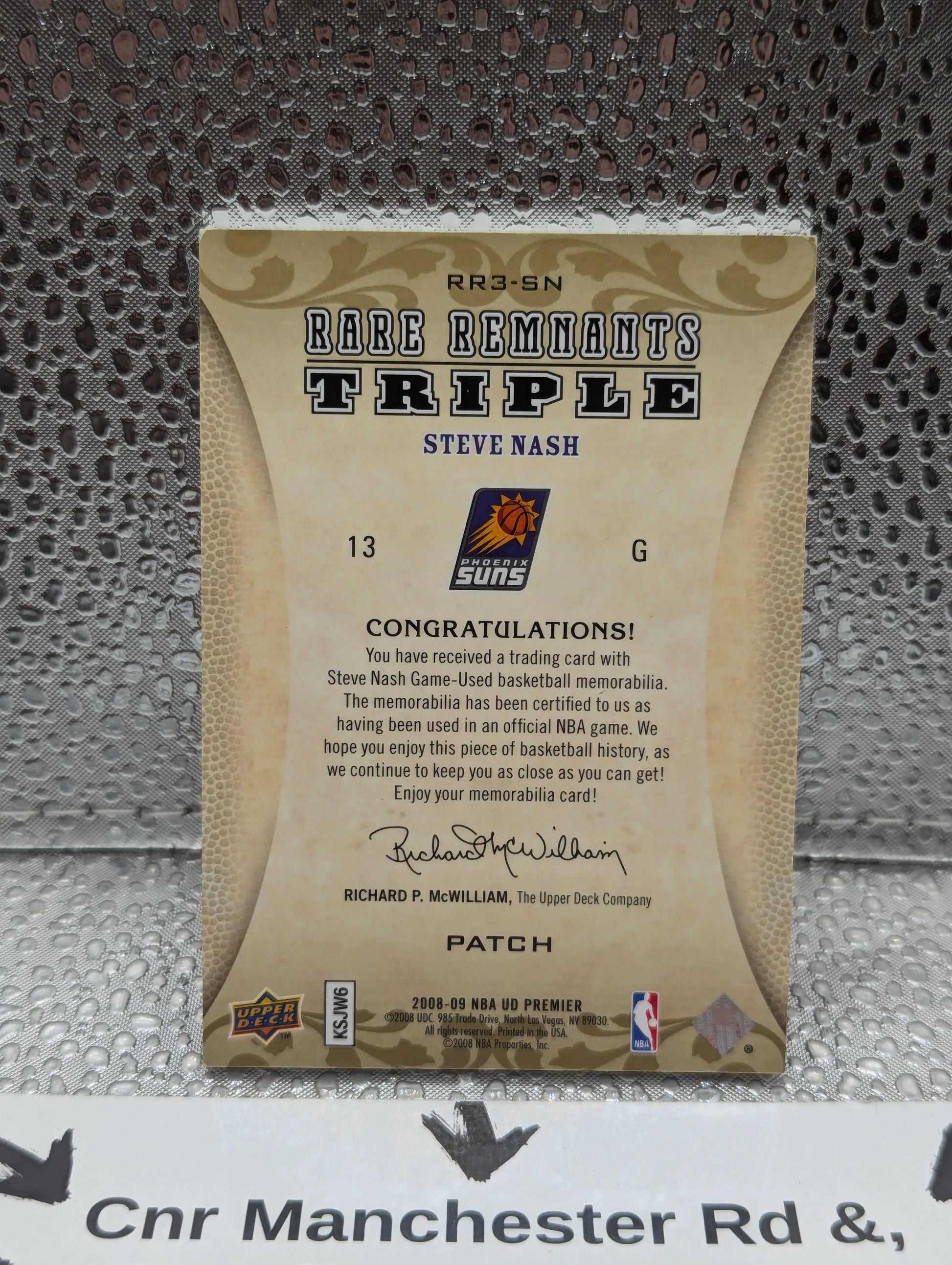 STEVE NASH 2008-09 UD Premier Rare Remnants Triple Patch RR3-SN /25 FRENLY BRICKS - Open 7 Days