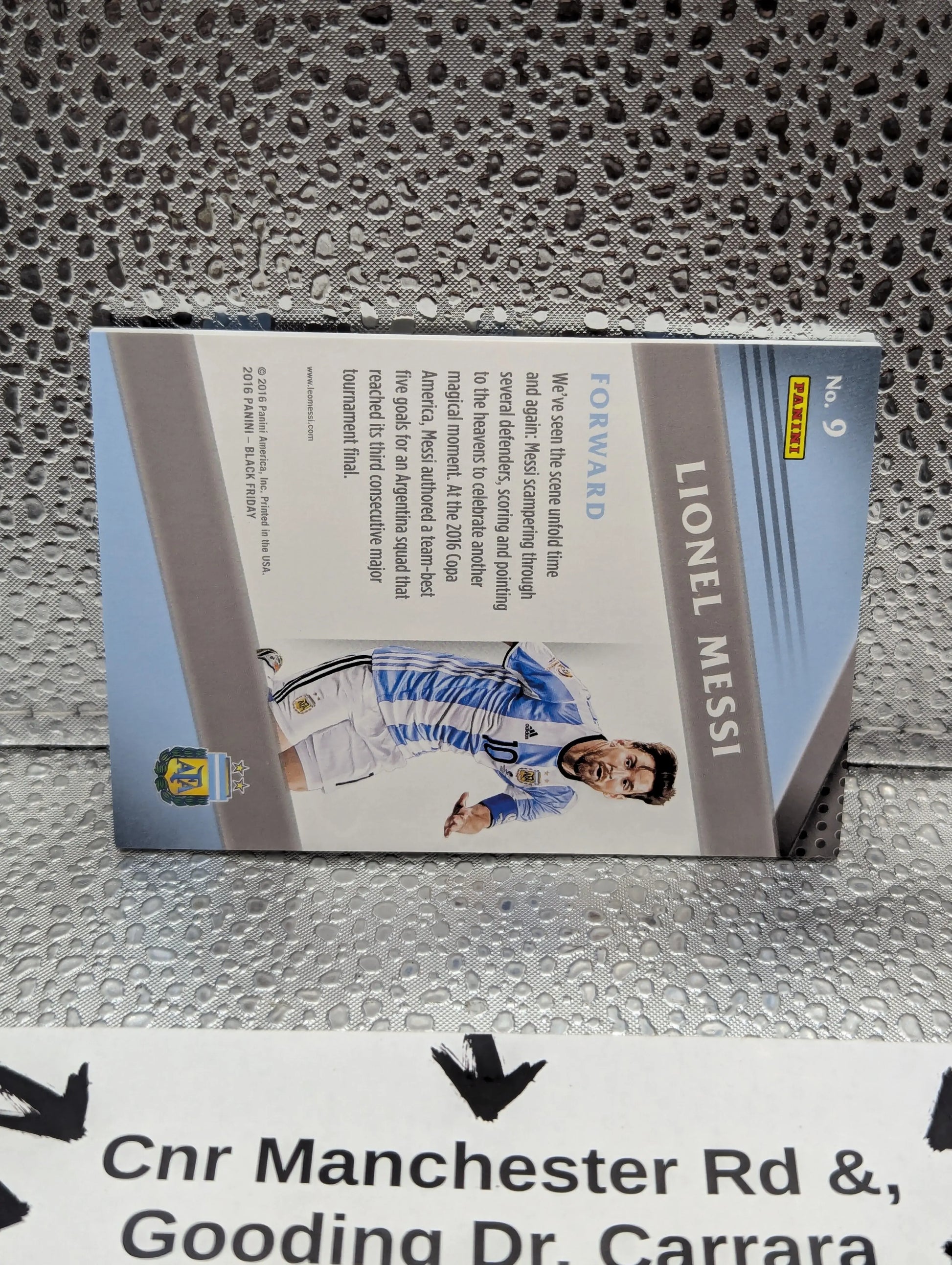 Lionel Messi 2016 Panini Black Friday Patch Relic FIFA World Cup Patch Card FRENLY BRICKS - Open 7 Days