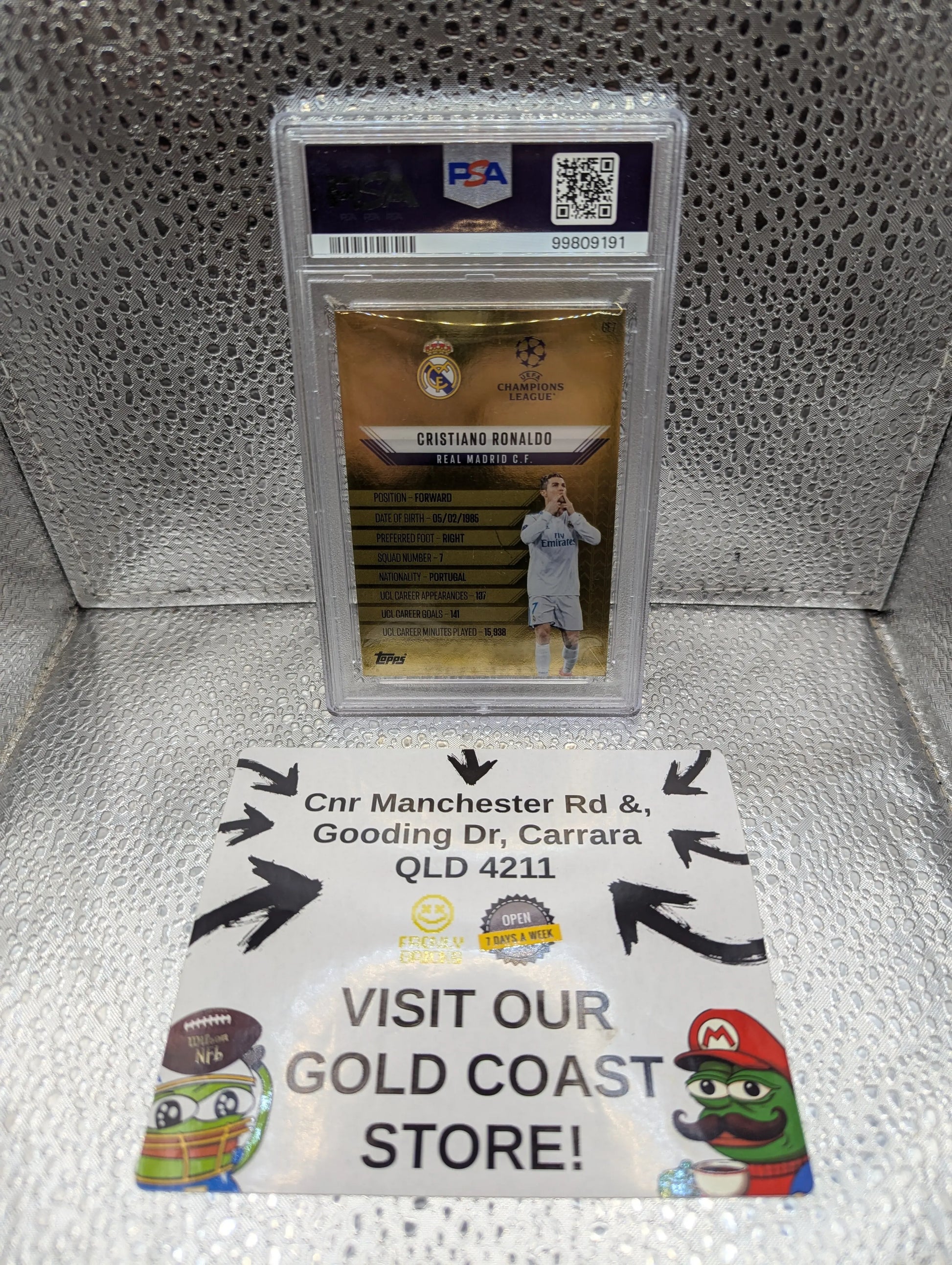 Topps Match Attax 24/25 Gold Edge Edition Ronaldo PSA 9 Mint FRENLY BRICKS - Open 7 Days