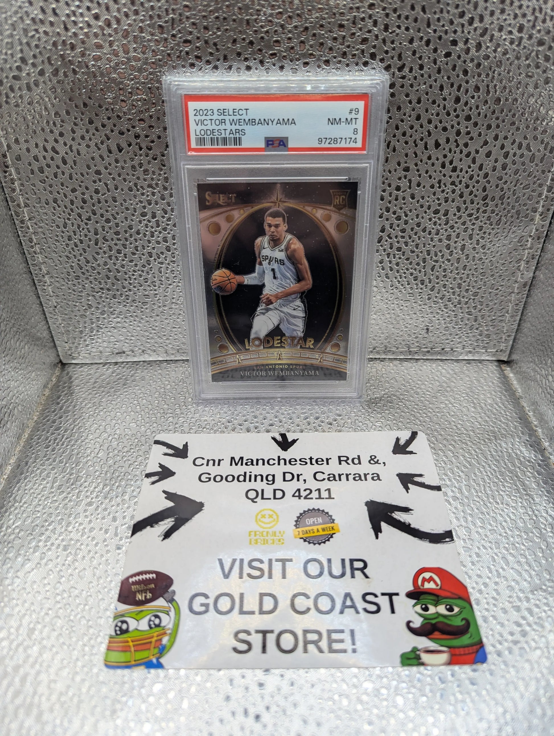 2023-24 Panini Select Victor Wembanyama Lodestar Rookie RC #9 PSA 8 Spurs MINT FRENLY BRICKS - Open 7 Days