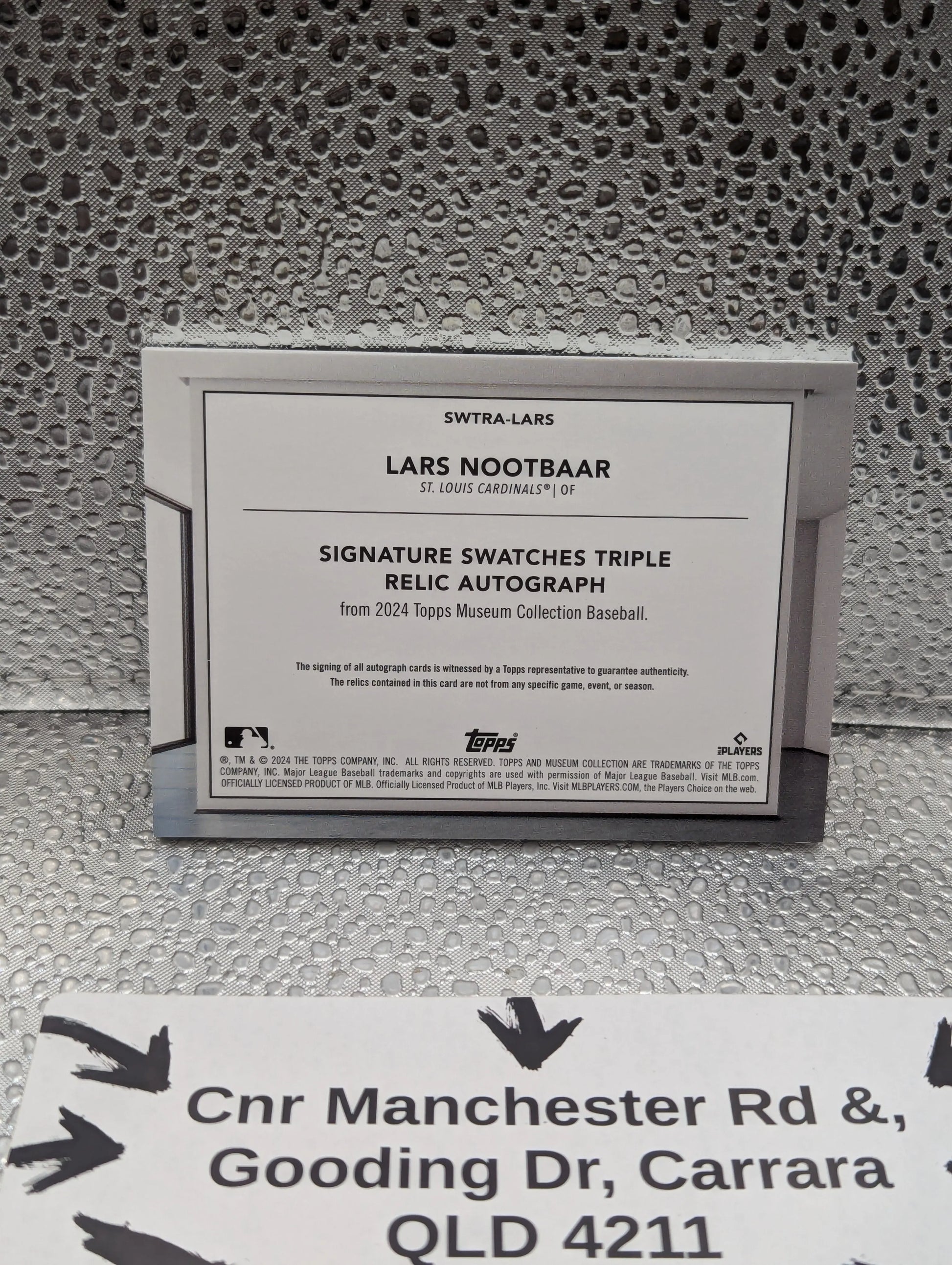 2024 Topps Museum Collection Lars Nootbaar Triple Relic Auto Autograph Card FRENLY BRICKS - Open 7 Days