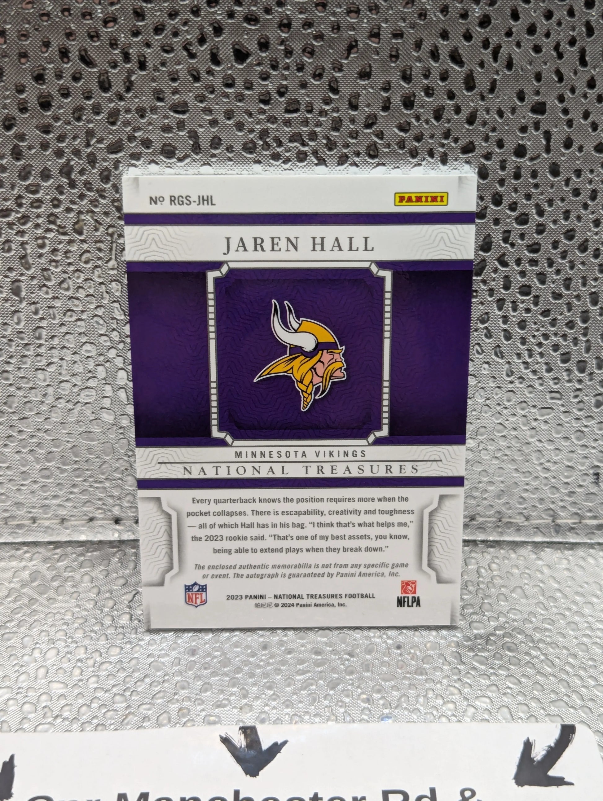 Jaren Hall Dual Patch Auto RPA /25 RC 2023 Panini National Treasures Football FRENLY BRICKS - Open 7 Days