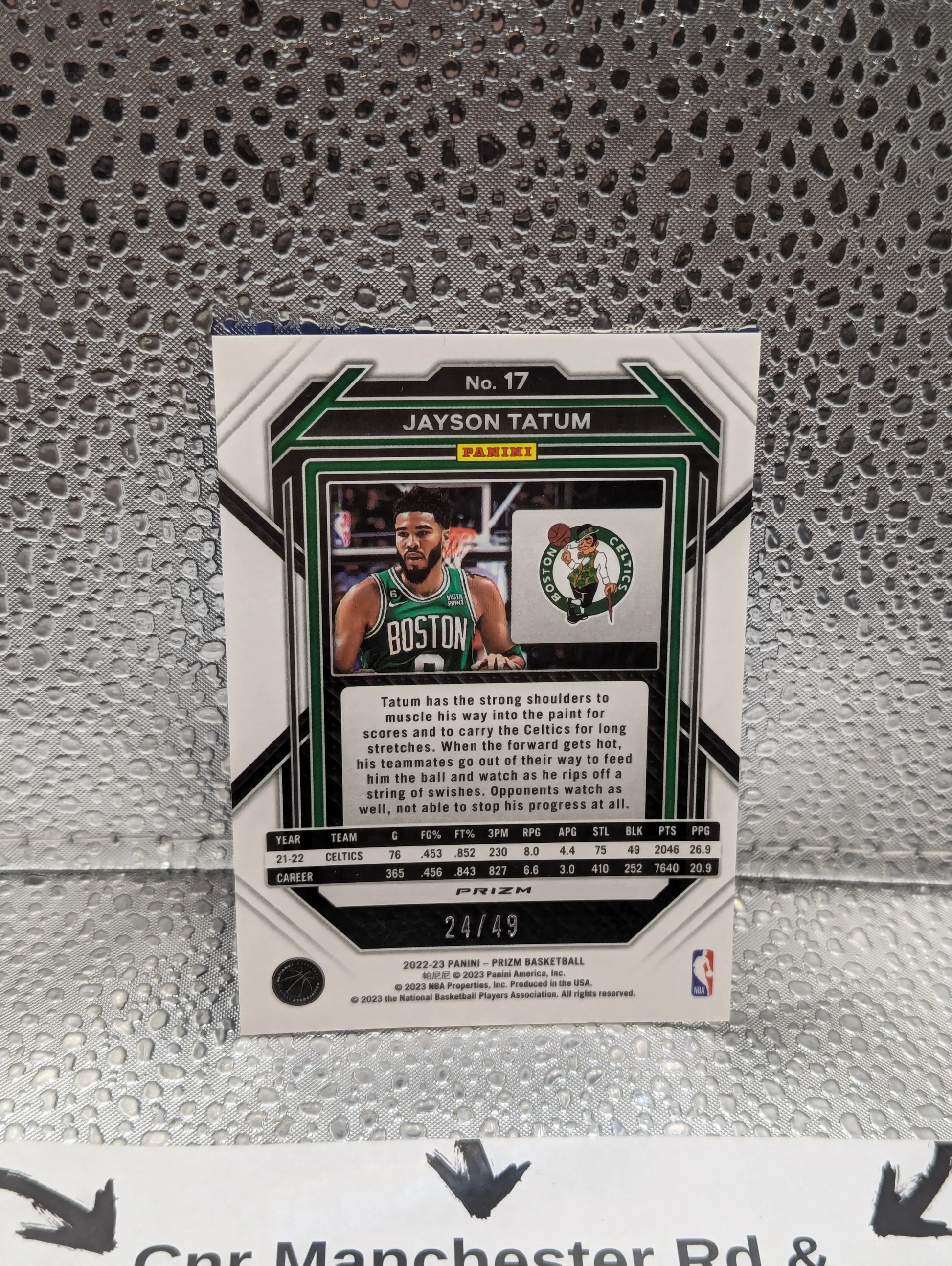 2022-23 Panini Prizm Jayson Tatum Celtics /49 Basketball Card Blue FRENLY BRICKS - Open 7 Days