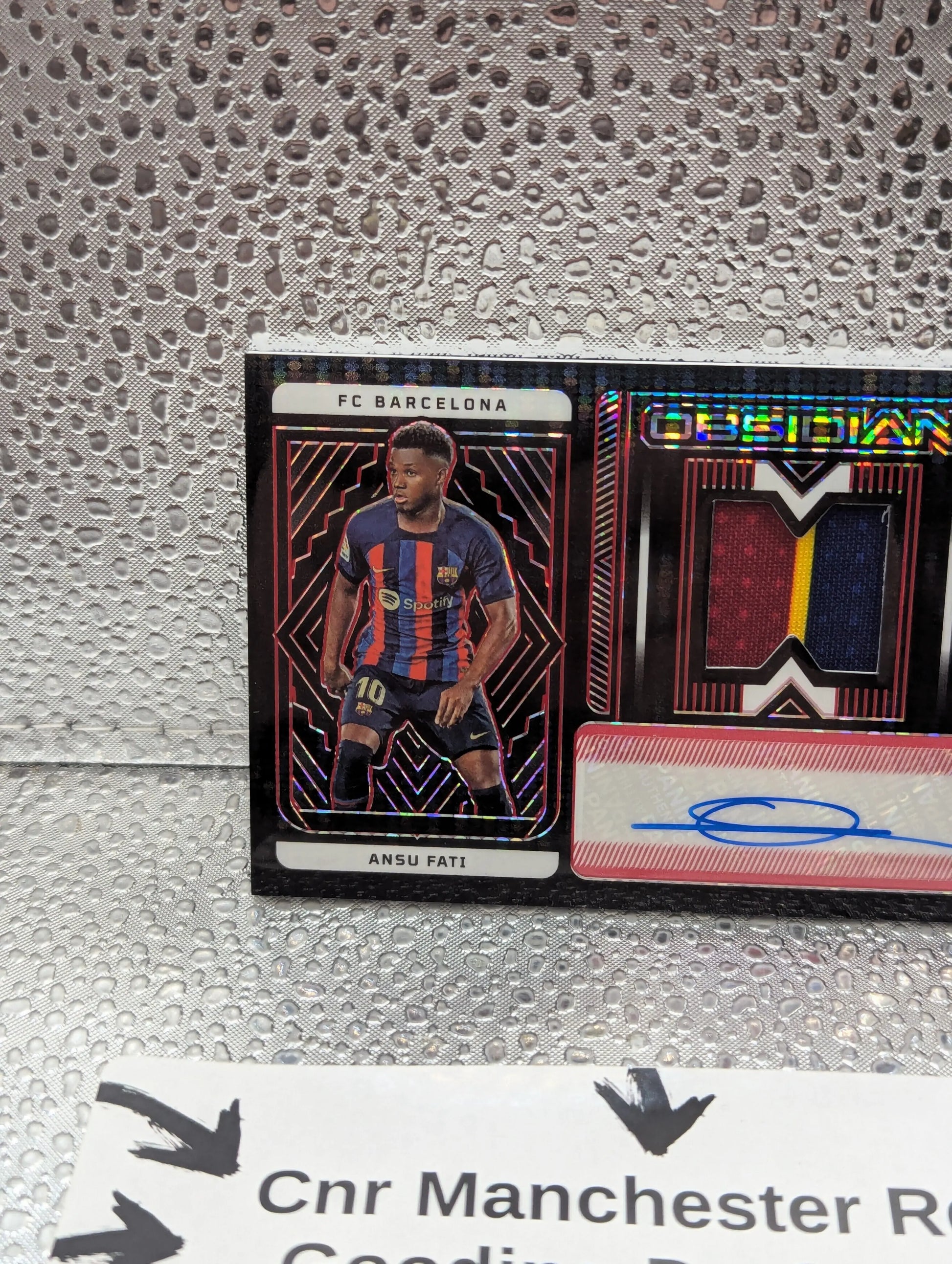 2022-23 Panini Obsidian Ansu Fati Auto Patch Barcelona /44 Soccer Card FRENLY BRICKS - Open 7 Days