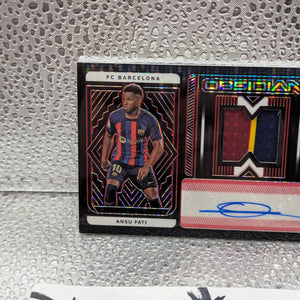 2022-23 Panini Obsidian Ansu Fati Auto Patch Barcelona /44 Soccer Card FRENLY BRICKS - Open 7 Days