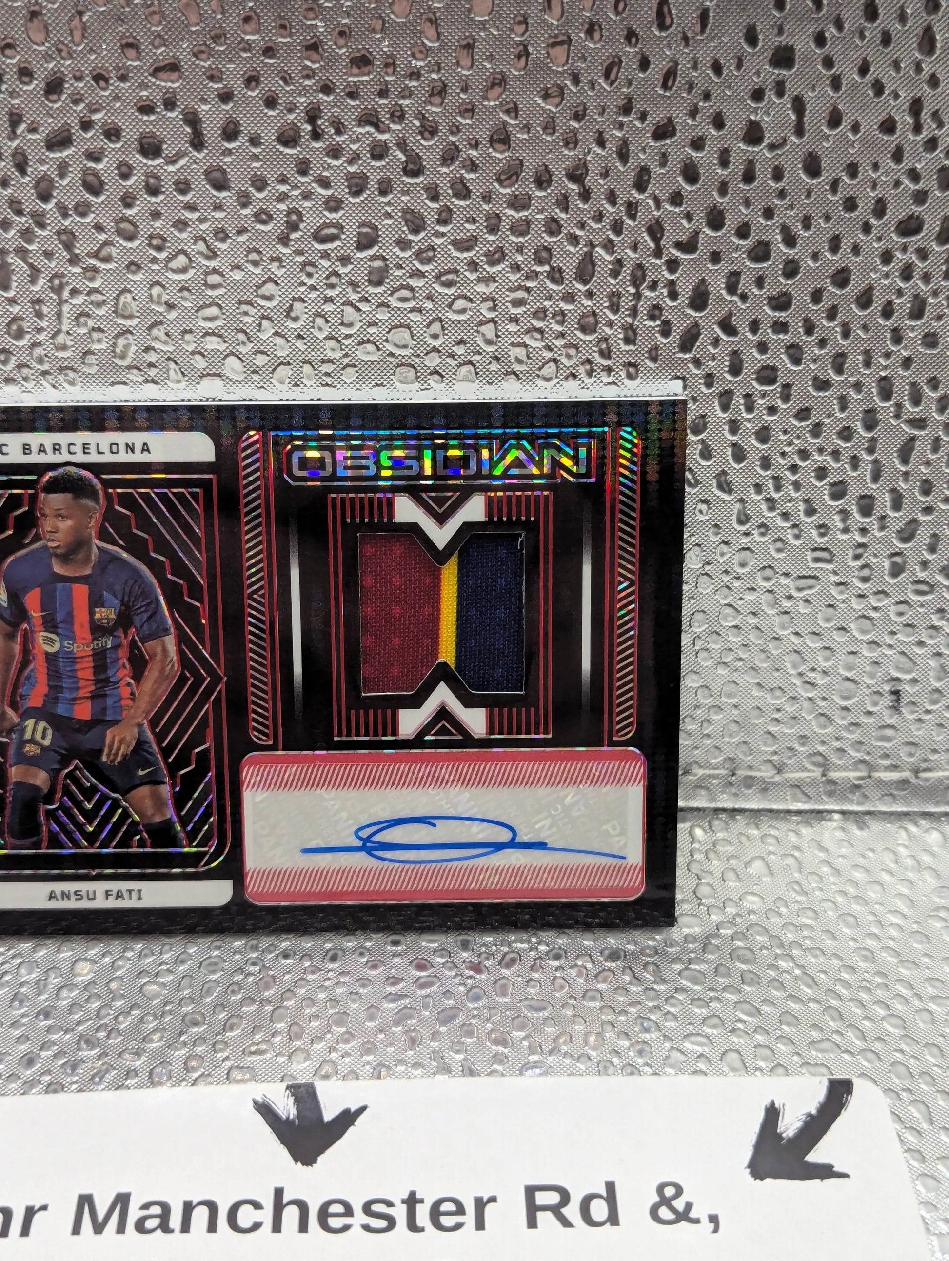 2022-23 Panini Obsidian Ansu Fati Auto Patch Barcelona /44 Soccer Card FRENLY BRICKS - Open 7 Days