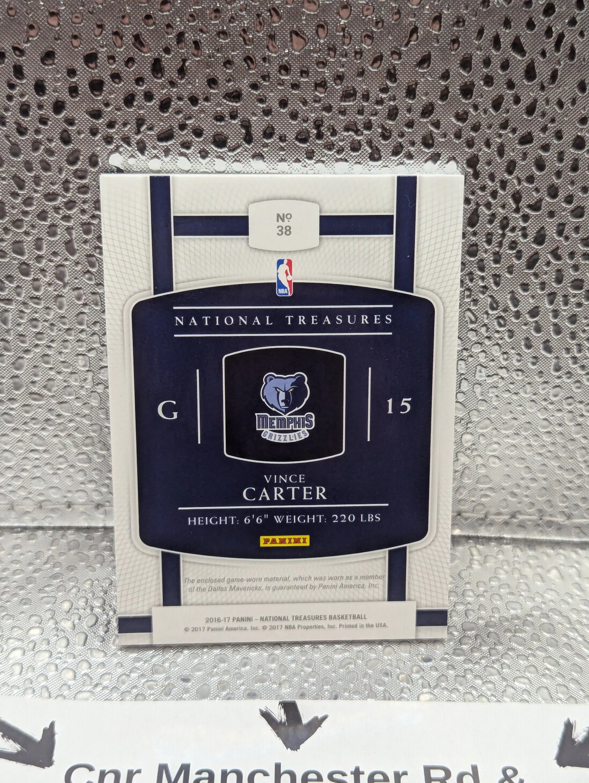 2016-17 Panini Vince Carter Patch /25 National Treasures Basketball Card FRENLY BRICKS - Open 7 Days