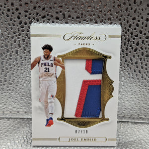 2019-20 Flawless Joel Embiid /10 Patch Basketball Card FRENLY BRICKS - Open 7 Days