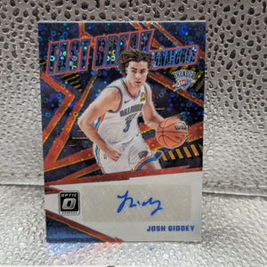 2023-24 Optic Fastbreak Signatures Gold Josh Giddey Auto 1/10 FRENLY BRICKS - Open 7 Days