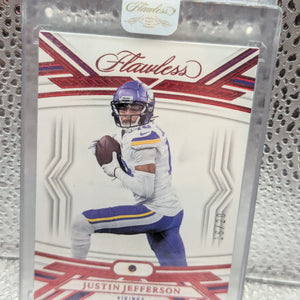 2023 Panini Flawless Justin Jefferson #43 Diamond Ruby Gem /20 Vikings FRENLY BRICKS - Open 7 Days