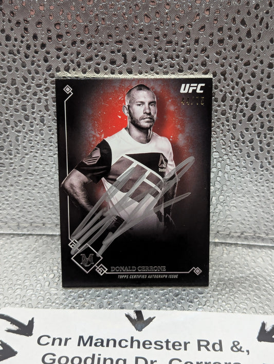 Topps 2017 Donald Cerrone On Card Auto Ufc /75 FRENLY BRICKS - Open 7 Days