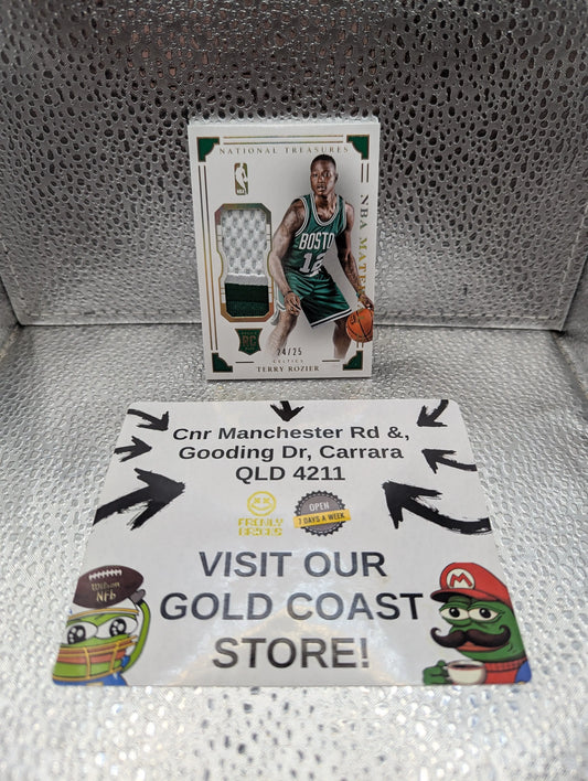 2015-16 Panini National Treasures NBA Material Terry Rozier Patch #'d /25 Rookie FRENLY BRICKS - Open 7 Days