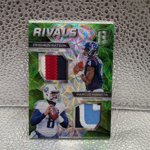 NFL PANINI SPECTRA RIVALS MARIOTA WATSON PATCH /10 FRENLY BRICKS - Open 7 Days