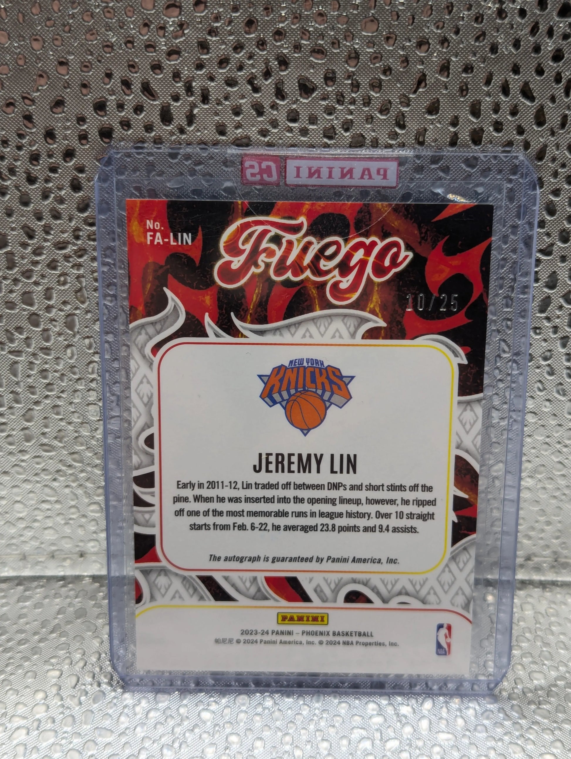 2023-24 Panini Phoenix Jeremy Lin Fuego Autographs Auto /25 FRENLY BRICKS - Open 7 Days