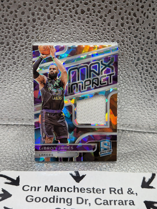 2023 Spectra LEBRON JAMES Max Impact Cracked Ice Game Worn Patch /49 Lakers FRENLY BRICKS - Open 7 Days