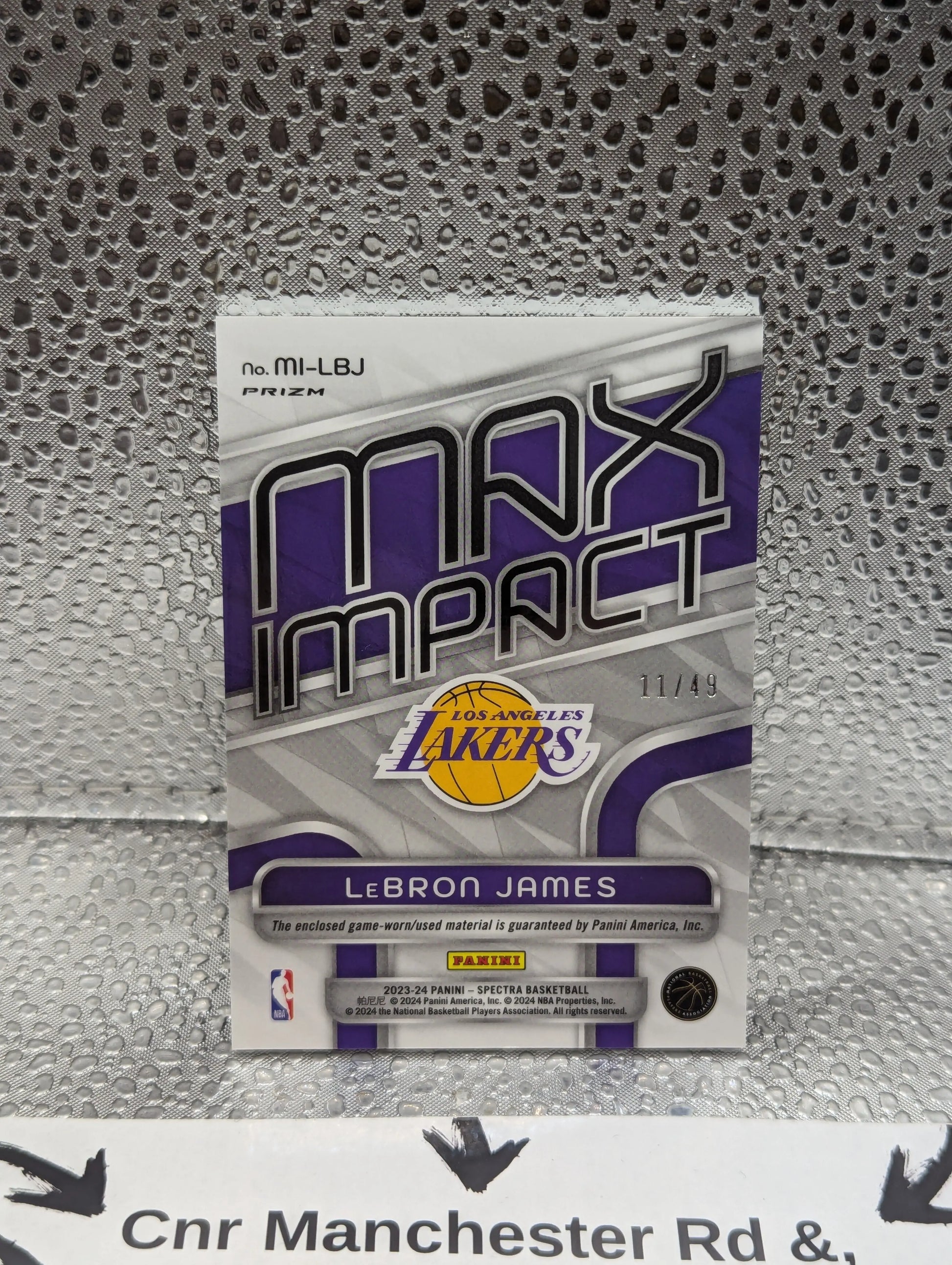 2023 Spectra LEBRON JAMES Max Impact Cracked Ice Game Worn Patch /49 Lakers FRENLY BRICKS - Open 7 Days