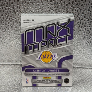 2023 Spectra LEBRON JAMES Max Impact Cracked Ice Game Worn Patch /49 Lakers FRENLY BRICKS - Open 7 Days