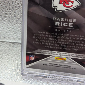 2023 Panini Rashee Rice Rc Rookie /15 On Card Auto Patch Gridiron Card Nfl FRENLY BRICKS - Open 7 Days