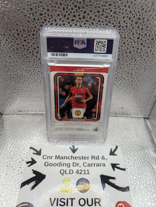 Rio Ferdinand /10 Gold Auto Psa 8 Manchester United Soccer FRENLY BRICKS - Open 7 Days