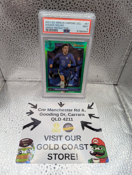 2021/22 Merlin Chrome Ucl Mason Mount /99 PSA 9 FRENLY BRICKS - Open 7 Days