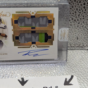 2021 Panini Flawless #DPA-RW1 Russell Wilson Dual Patch On Card AUTO /15 FRENLY BRICKS - Open 7 Days