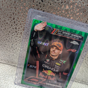 2024 Topps Chrome Green Refractor /99 Max Verstappen #150 FRENLY BRICKS - Open 7 Days