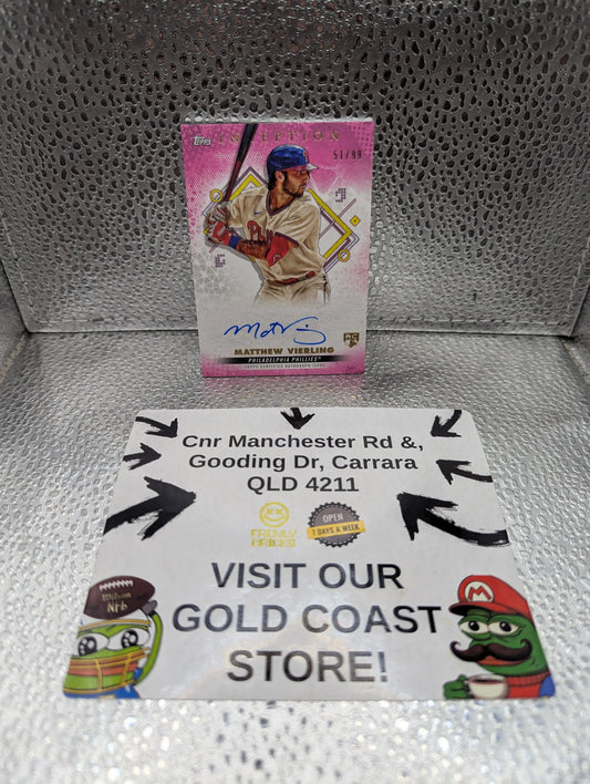 2022 Topps Inception MATTHEW VIERLING Rookies & Stars Magenta Auto /99 RC FRENLY BRICKS - Open 7 Days