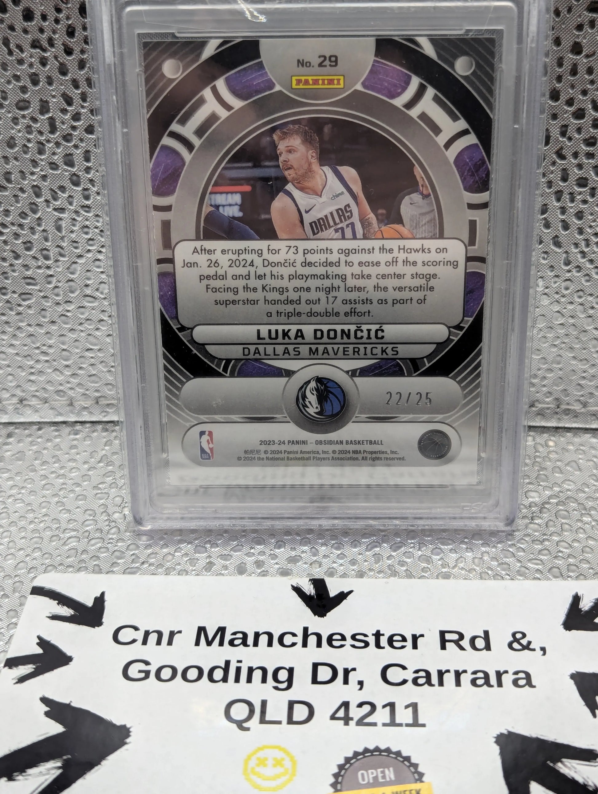 2023-24 Panini Obsidian Luka Doncic Orbital /25 PSA 9 FRENLY BRICKS - Open 7 Days