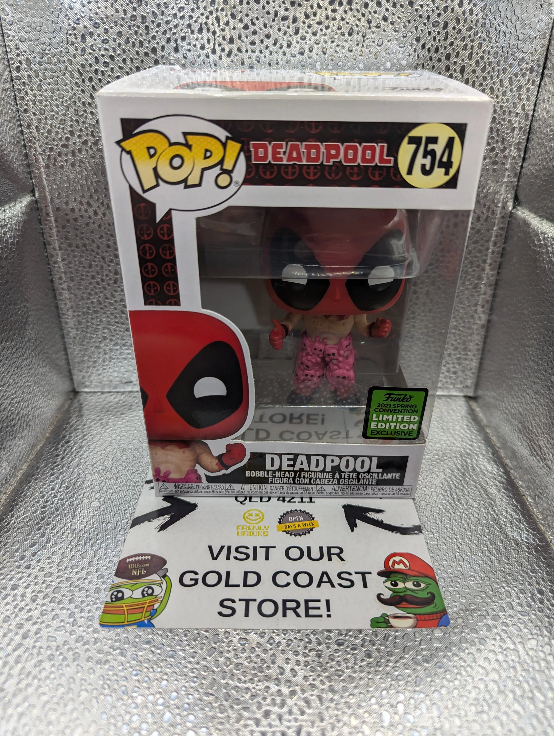 Funko Pop Vinyl Deadpool #754 2021 Spring Convention Limited Edition Exclusive FRENLY BRICKS - Open 7 Days