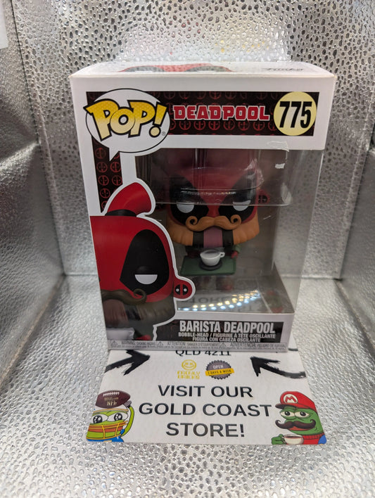 Funko POP! Marvel: Deadpool - Barista Deadpool #775 FRENLY BRICKS - Open 7 Days