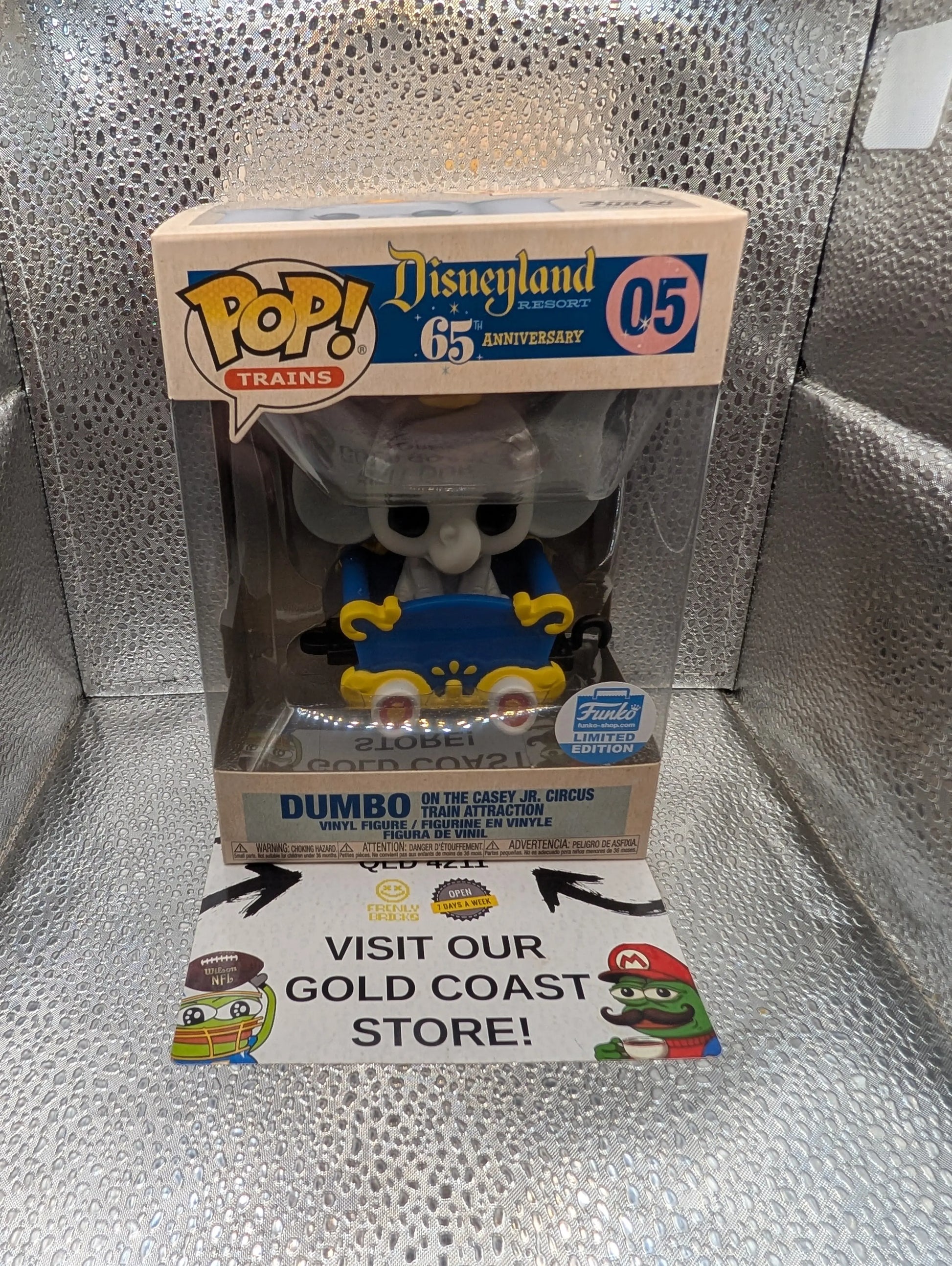 Pop! Trains 05 Dumbo on the Casey Jr Train Disneyland 65th Funko Limited Ed FRENLY BRICKS - Open 7 Days