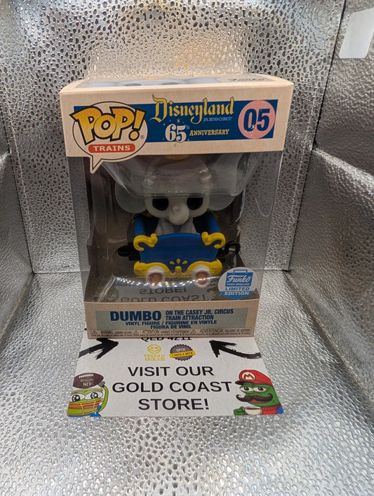 Pop! Trains 05 Dumbo on the Casey Jr Train Disneyland 65th Funko Limited Ed FRENLY BRICKS - Open 7 Days