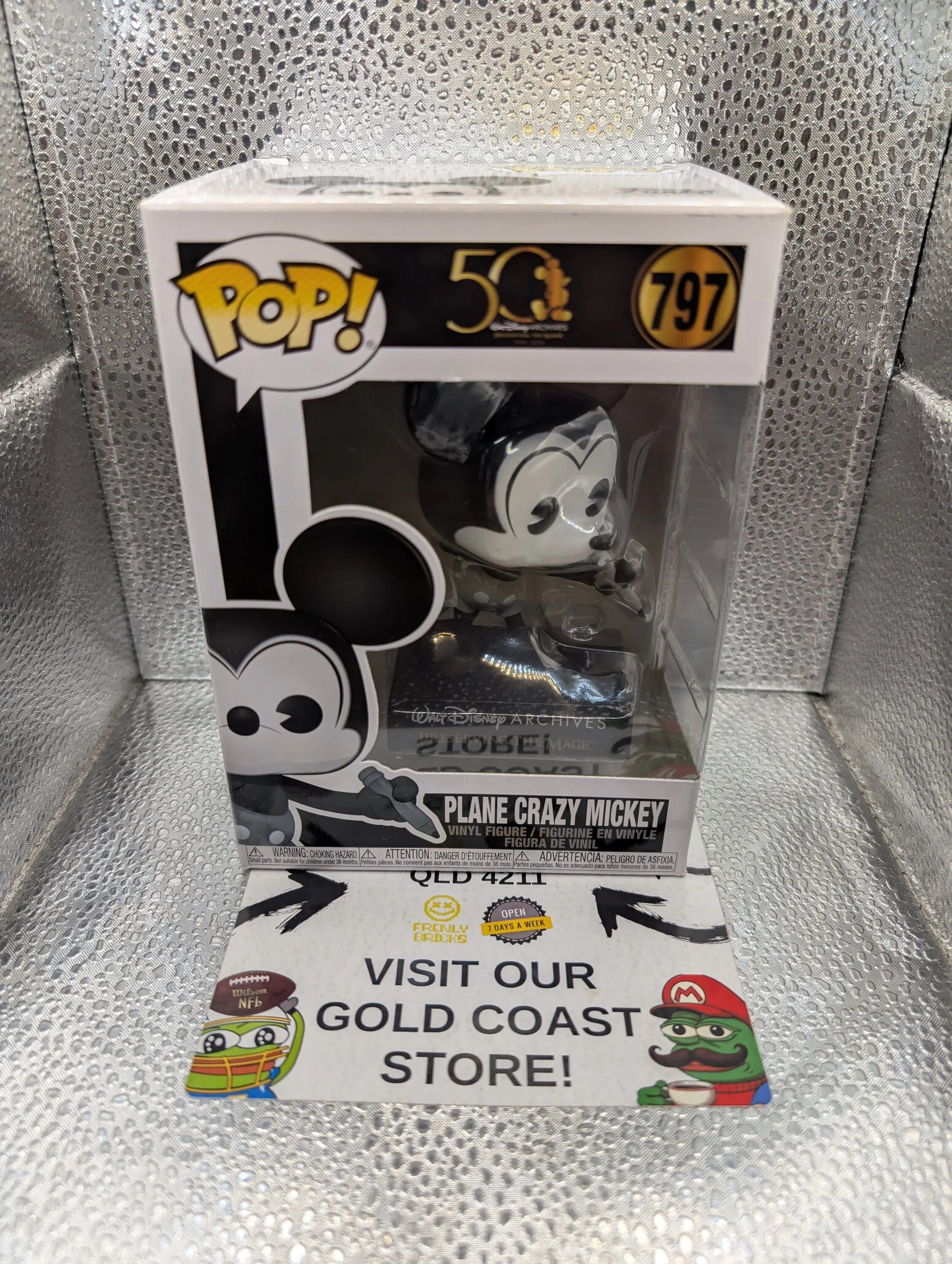 Funko Pop! Vinyl: Disney - Plane Crazy Mickey (Black & White) #797 FRENLY BRICKS - Open 7 Days